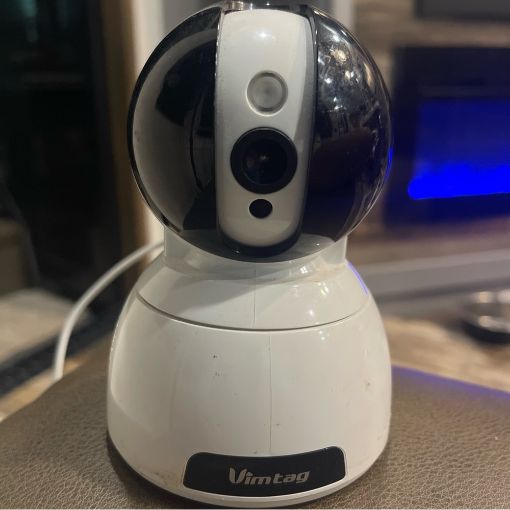 White and Black Digital Security Camera